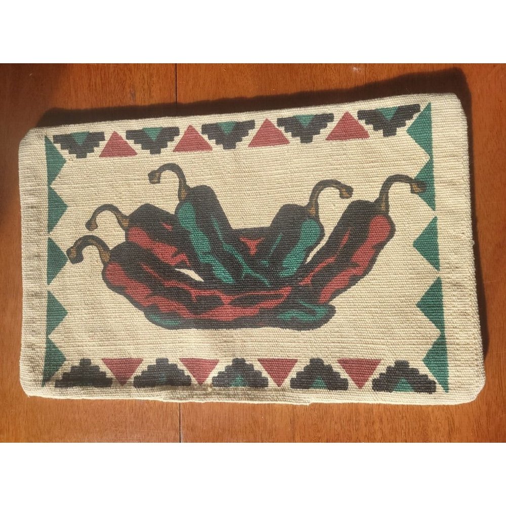 El Paso Saddle Blanket Co. Pillow Cover 12 x 18 SouthWestern Chili Pepper Mexico
